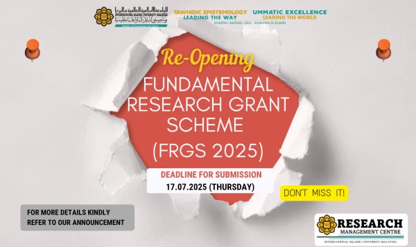 THE RE-OPENING OF MOHE'S FUNDAMENTAL RESEARCH GRANT SCHEME (FRGS) YEAR 2025